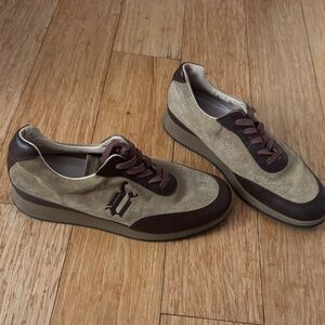 Versace Brown and Tan Men's Sneakers